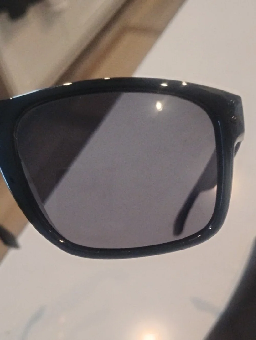 Oakley Black Gloss Sunglasses with Dark Smoke Lenses